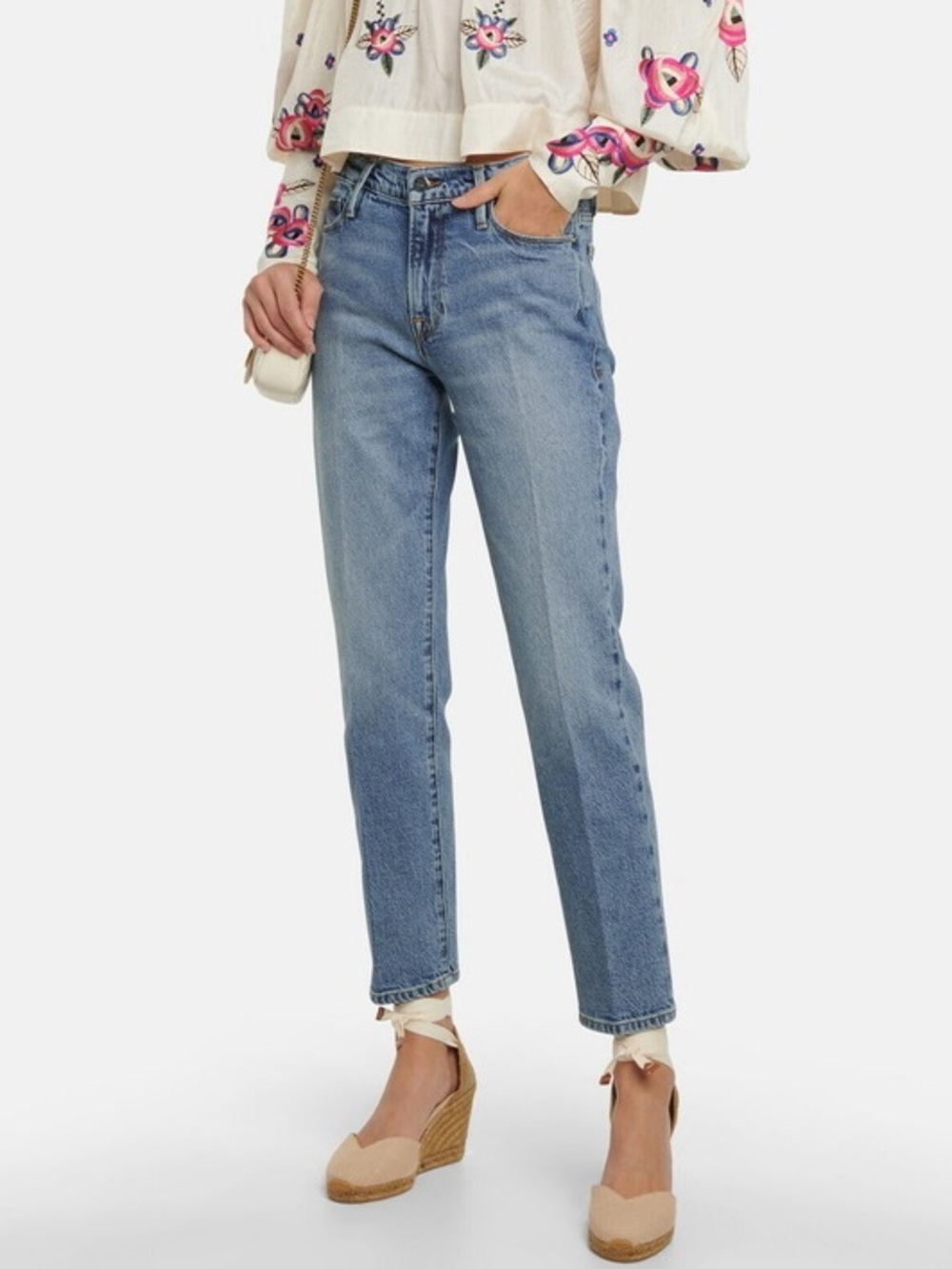 FRAME Le Nouveau Straight Jeans Women’s 27 Light Wash Cropped Denim